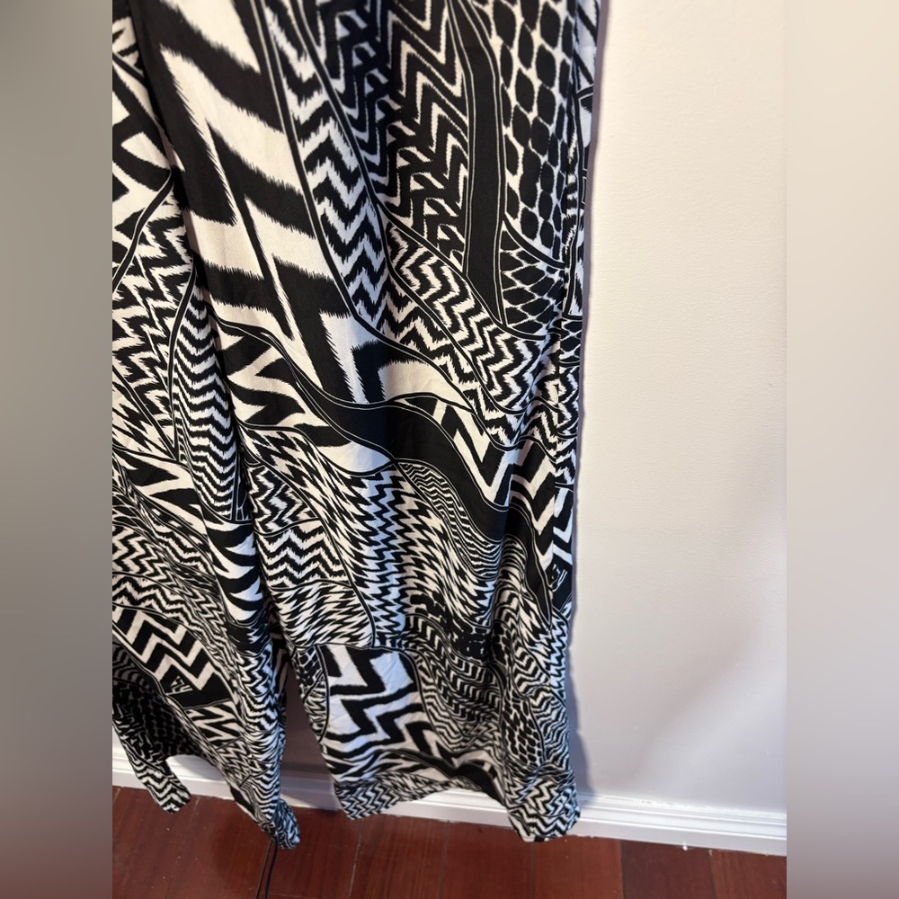 AKIRA Black & White Wide Leg Jumpsuit - Geometric Print - Picture 5 of 8